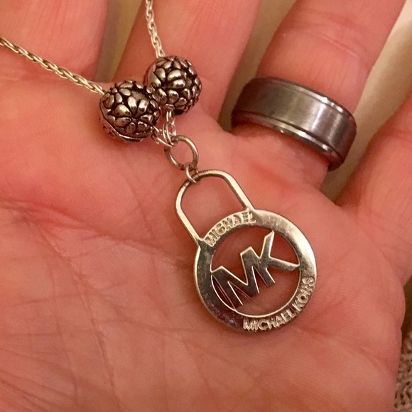 Michael Kors Jewelry - HOST PICK MK Logo Silver-Tone Zipper Pull Pendant